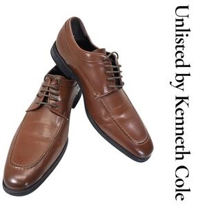 Unlisted Kenneth Cole Mens‎ Dress Shoes Brown Oxford Lace Up Size 10
